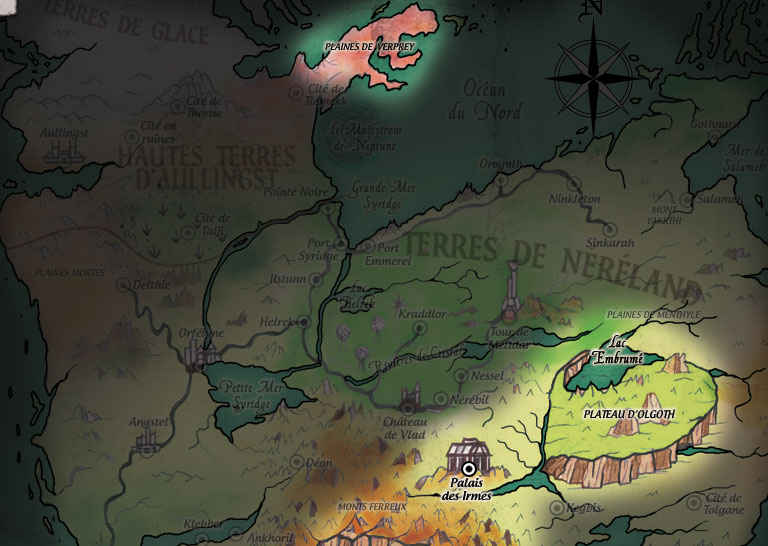 La carte de Nereland du tome 1