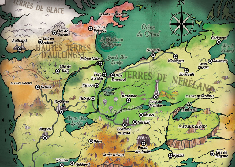 La carte de Nereland du tome 2