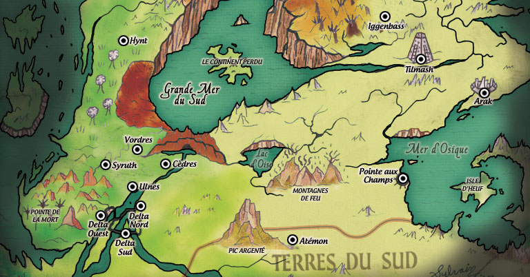 La carte de Nereland du tome 2